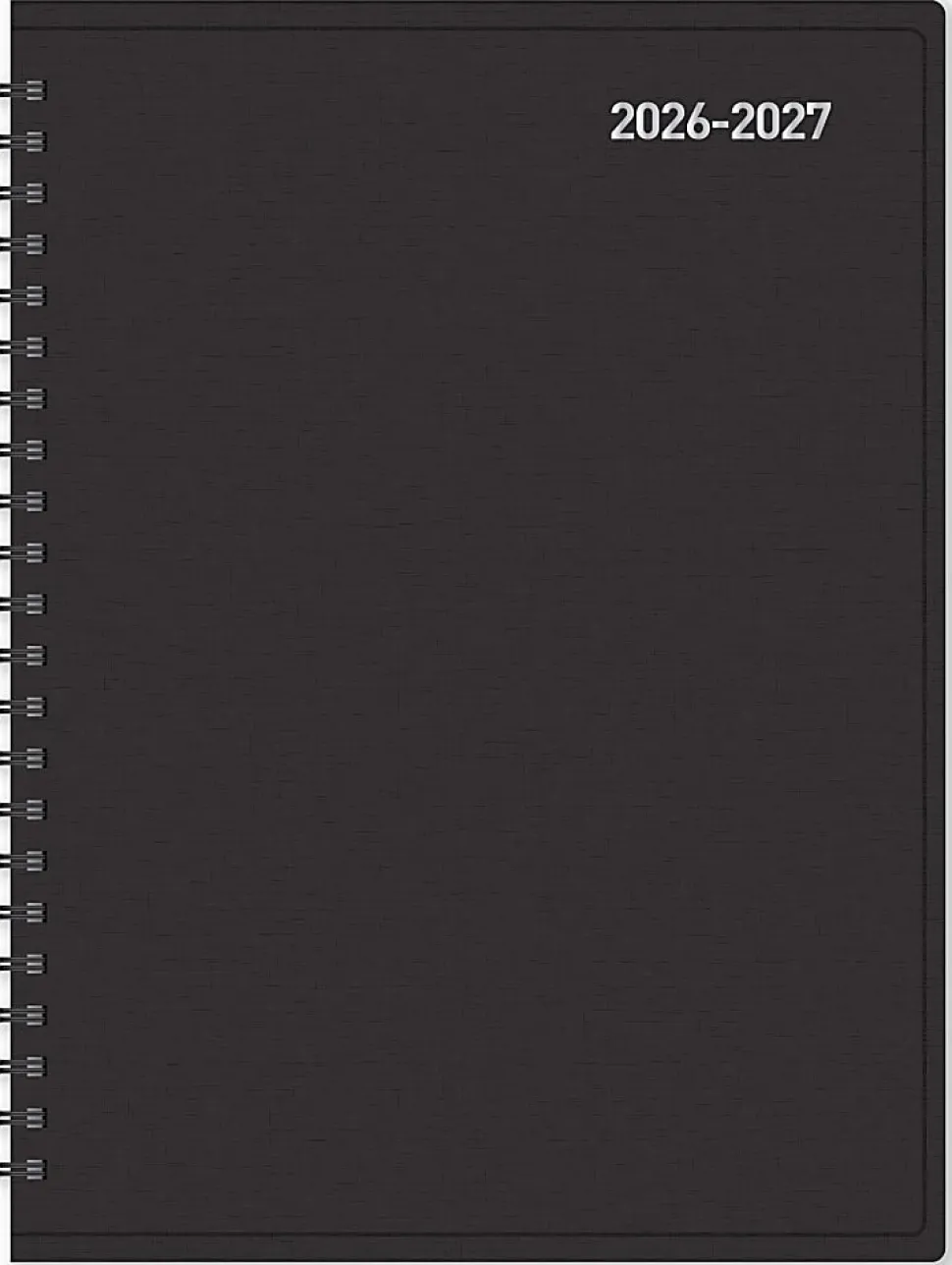 2026-2027 Office Depot® Brand 14-Month Weekly/Monthly Academic Planner, Vertical Format, 7-1/2" x 9", 30% Recycled, Black, July 2026 To August 2027