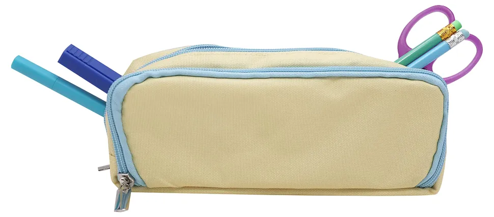 Office Depot® Brand Multi-Pocket Pencil Pouch, 3-1/2" x 7", Yellow