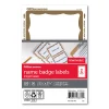 Office Depot® Brand Name Badge Labels, 2 11/32" x 3 3/8", Gold Border, Pack Of 100