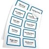 Office Depot® Brand Name Badge Labels, 2 1/3" x 3 3/8", Blue Border, Pack Of 400