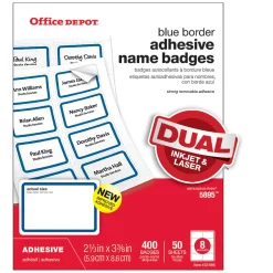 Office Depot® Brand Name Badge Labels, 2 1/3