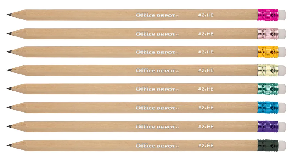 Office Depot® Brand Natural Wood Pencils, #2 Lead, Medium Soft, Pack of 96