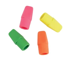 Office Depot® Brand Neon Eraser Caps, Assorted Colors, Pack Of 12
