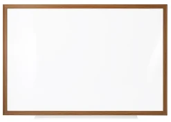 Office DepotĀ® Brand Non-Magnetic Melamine Dry-Erase Whiteboard, 24" x 36", Wood Frame With Oak Finish