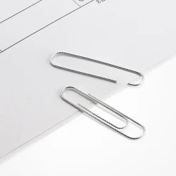 Office Depot® Brand Non-Skid Paper Clips, Jumbo, Silver, Pack Of 10 Boxes, 100 Clips Per Box, 1,000 Total