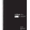 Office Depot® Brand Notebook, 6" x 9 1/2", 70 Sheets, College Ruled, Black