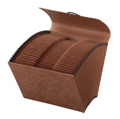 Office Depot® Brand Paper Expanding File With Flap, 31 Pocket, Expansion 2", 8 1/2" x 11", Letter, 30 % Recycled, Brown, Pack of 1