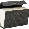 Office Depot® Brand Paper Expanding Case File, 19 Pockets, Legal Paper Size, Gray/Gold Chevron