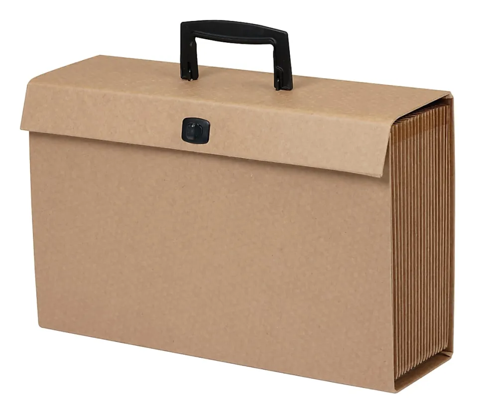 Office Depot® Brand Paper Heavy-Duty File, 19 Pocket, Expansion 3", 8 1/2" x 14", Legal, Kraft, Pack of 1