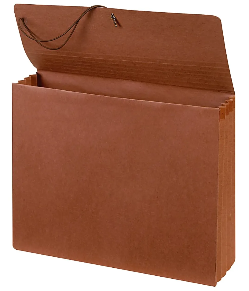 Office Depot® Brand Paper Standard Expanding Wallet, 1 Pocket, Expansion 3-1/2", 8 1/2" x 11", Letter, Brown, Pack of 2