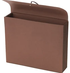 Office Depot® Brand Paper Tyvek Extra-Wide Wallets,, 1 Pocket, Expansion 5-1/4", 8 1/2" x 11", Letter, Brown, Pack of 2