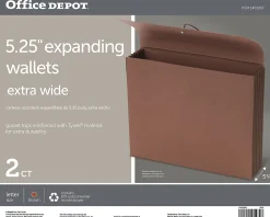 Office Depot® Brand Paper Tyvek Extra-Wide Wallets,, 1 Pocket, Expansion 5-1/4