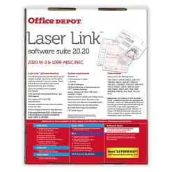 Office Depot® Brand 6-Part W-2/4-Part 1099 Laser Form Sets And Envelopes With LaserLink Software, 8-1/2