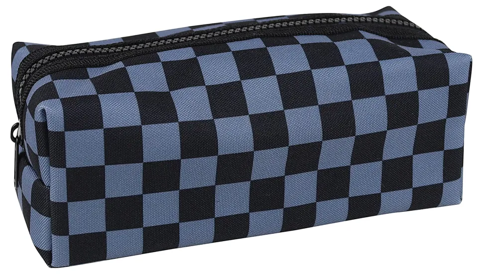 Office Depot® Brand Pencil Pouch, 3-1/4" x 8-1/4", Checkerboard, Total Quantity 1