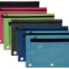 Office Depot® Brand Pencil Pouch With Mesh Window, 7" x 9 3/4", Assorted Colors