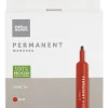 Office Depot® Brand Permanent Markers, Chisel Point, 100% Recycled Plastic Barrel, Red Ink, Pack Of 12