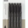 Office Depot® Brand Permanent Markers, Fine Point, 100% Recycled Plastic Barrel, Black Ink, Pack Of 5