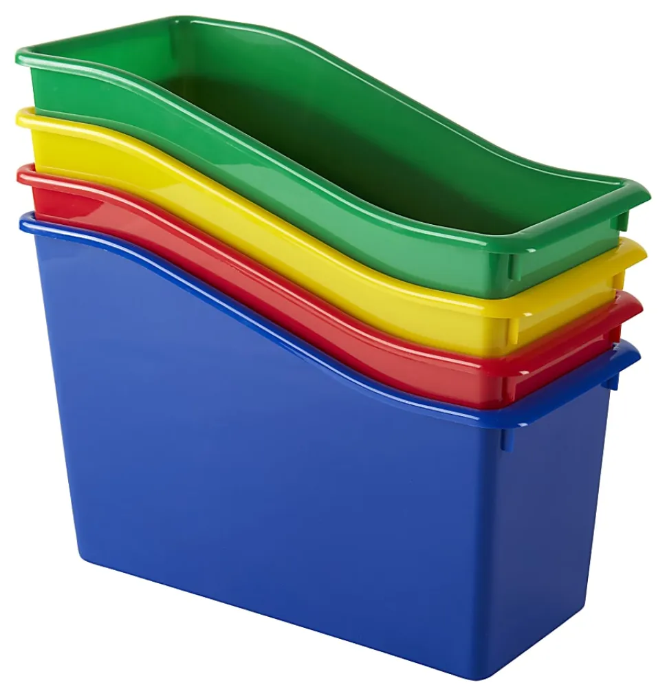Office Depot® Brand Plastic Book Bin, 7-1/2”H x 11-1/2”W x 5-1/2”D, Assorted Colors