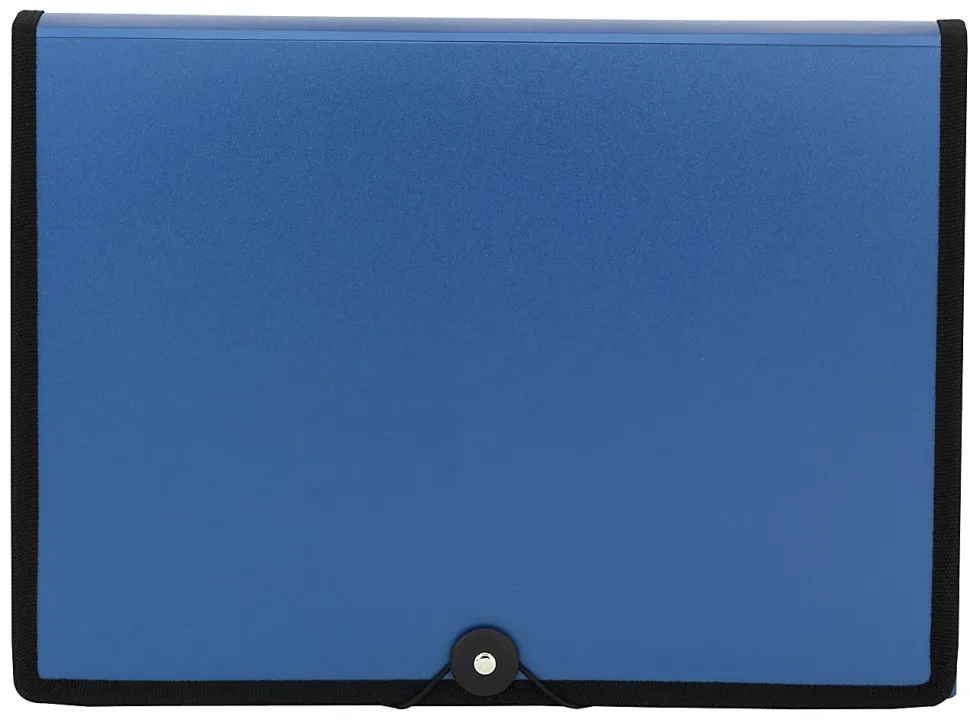 Office Depot® Brand Plastic Expanding File, 7 Pocket, Expansion 6", 8 1/2" x 11", Letter, Dark Blue, Pack of 1