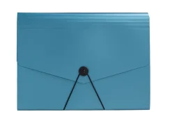 Office DepotĀ® Brand Plastic File, 13 Pocket, Expansion 5-1/2", 8 1/2" x 11", Letter, Blue, Pack of 1