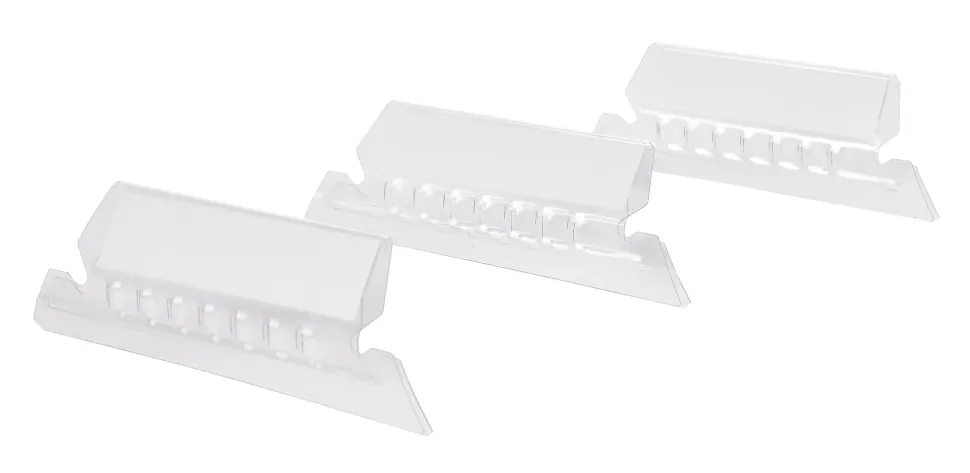 Office Depot® Brand Plastic Tabs, 2", 1/5 Cut, Clear, Pack of 25