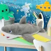 Office Depot® Brand Plush Animal Pencil Pouch, 4" x 11", Shark