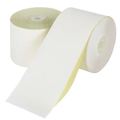 Office Depot® Brand 2-Ply Paper Rolls, 2 1/4" x 100', Canary/White, Carton Of 50