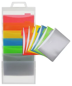 Office Depot® Brand 6-Pocket Cascading Wall File With 6 Folders, Letter Size, Clear, Total Qty 1