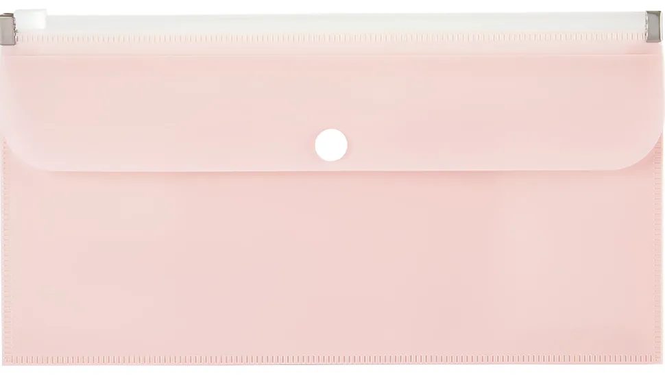 Office Depot® Brand 2-Pocket Envelope, 1-1/4" Expansion, Check Size, Pink