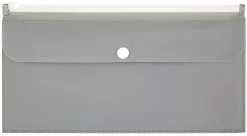 Office Depot® Brand 2-Pocket Envelope, 1-1/4" Expansion, Check Size, Gray
