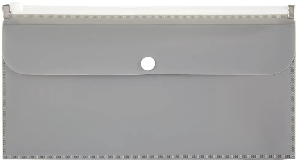 Office Depot® Brand 2-Pocket Envelope, 1-1/4" Expansion, Check Size, Gray