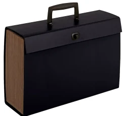 Office Depot® Brand 19-Pocket Expanding Letter Case File, 44% Recycled, Black