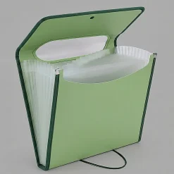 Office DepotĀ® Brand 7-Pocket Expanding File With Clear View, Letter Size, Gelato Mint
