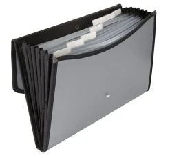 Office Depot® Brand 8-Pocket Expanding File, 7" Expansion, Letter Size, Silver