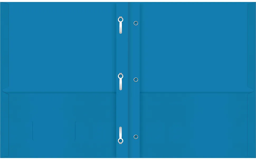 Office Depot® Brand 2-Pocket Paper Folders with Prongs, Light Blue, Pack Of 25