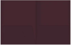Office DepotĀ® Brand 2-Pocket Paper Folders, Burgundy, Pack Of 25