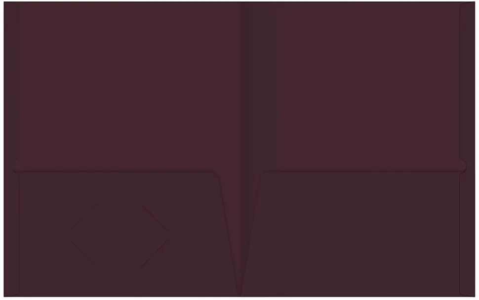 Office Depot® Brand 2-Pocket Paper Folders, Burgundy, Pack Of 25