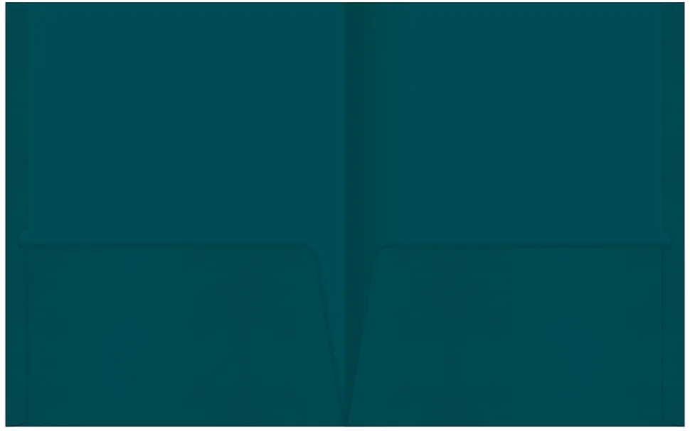 Office Depot® Brand 2-Pocket Paper Folders, Teal, Pack Of 25