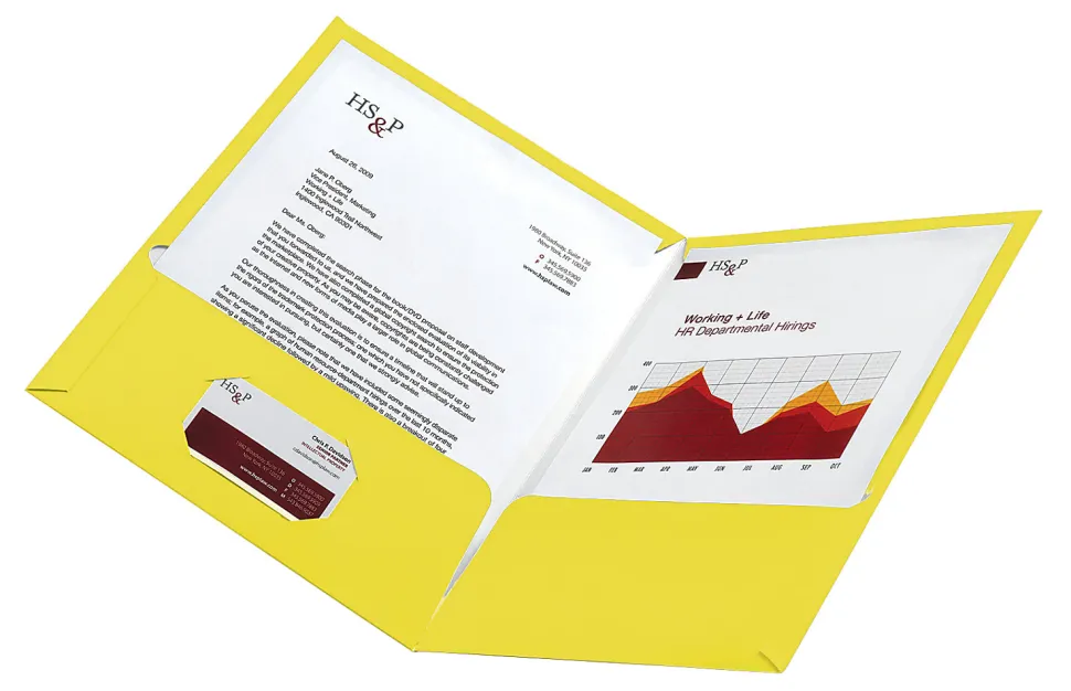 Office Depot® Brand 2-Pocket Paper Folders, Yellow, Pack Of 25