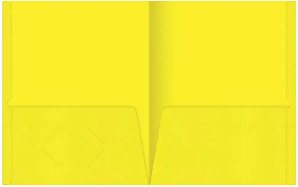 Office Depot® Brand 2-Pocket Paper Folders, Yellow, Pack Of 25