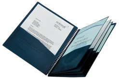 Office Depot® Brand 13-Pocket Poly Expanding File, Letter Size, Midnight Blue/Stripes