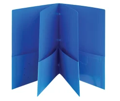 Office Depot® Brand 6-Pocket Poly Folders, Letter Size, Assorted Colors, Pack Of 2