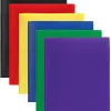 Office Depot® Brand 2-Pocket School-Grade Poly Folders With Prongs, 8-1/2" x 11", Assorted Colors, Pack Of 24