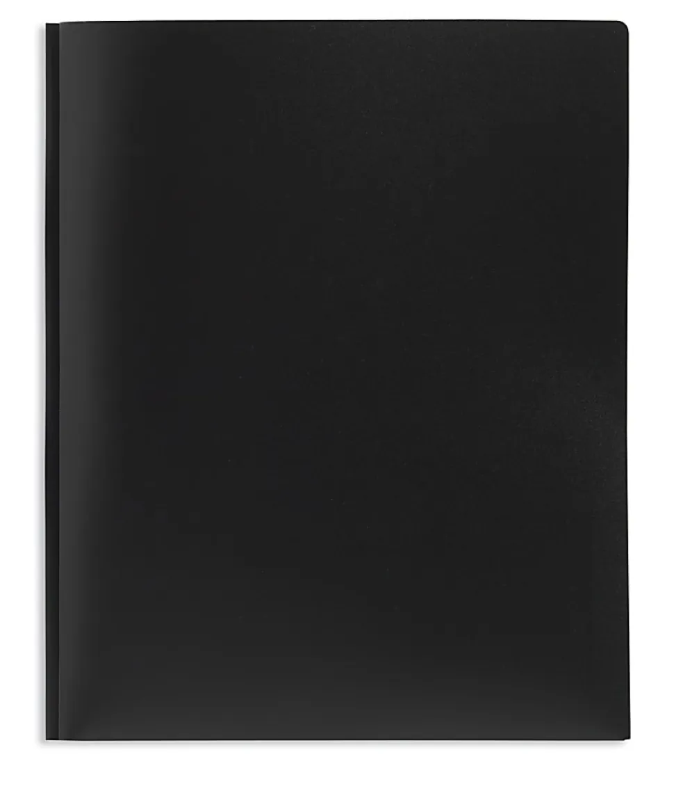 Office Depot® Brand 2-Pocket School-Grade Poly Folders With Prongs, 8-1/2" x 11", Assorted Colors, Pack Of 24