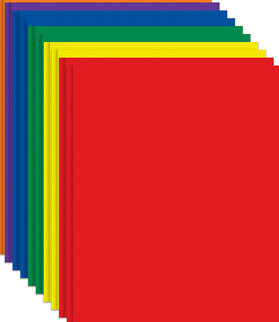 Office Depot® Brand 2-Pocket School-Grade Paper Folders with Prongs, Assorted Colors, Pack Of 10