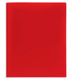 Office DepotĀ® Brand 2-Pocket School-Grade Poly Folder with Prongs, Letter Size, Red