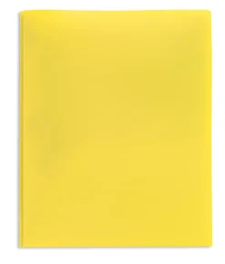 Office Depot® Brand 2-Pocket School-Grade Poly Folder with Prongs, Letter Size, Yellow