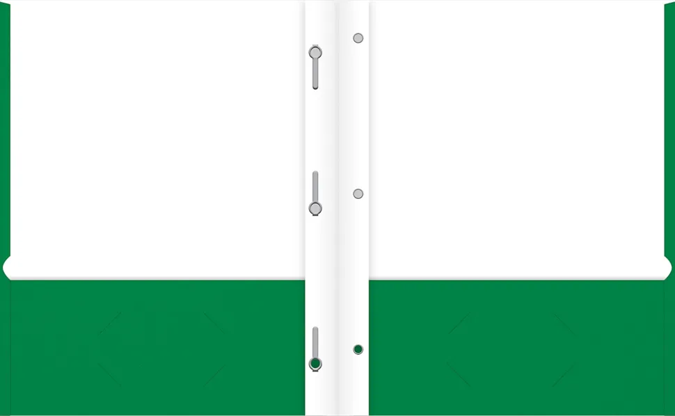 Office Depot® Brand 2-Pocket School-Grade Paper Folder with Prongs, Letter Size, Green