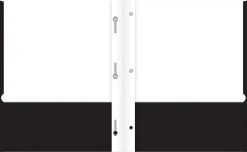 Office Depot® Brand 2-Pocket School-Grade Paper Folder with Prongs, Letter Size, Black
