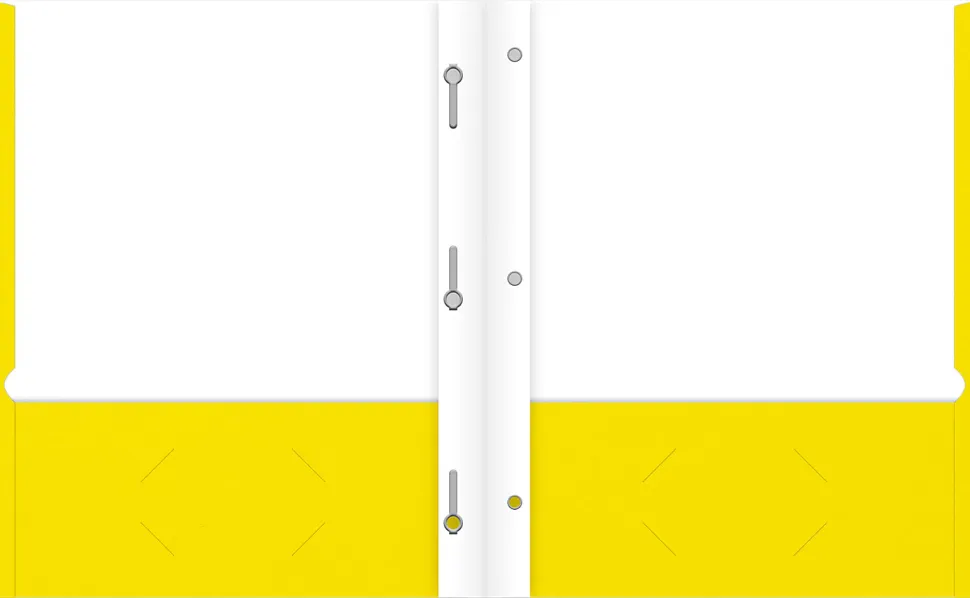 Office Depot® Brand 2-Pocket School-Grade Paper Folder with Prongs, Letter Size, Yellow